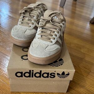 Adidas Beige and Light Brown Sneakers